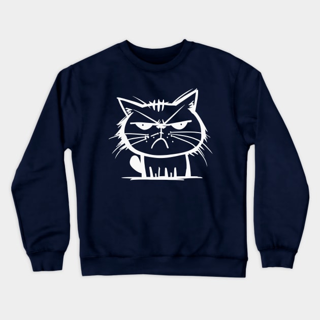 Annoyed Cat Crewneck Sweatshirt by Calisi